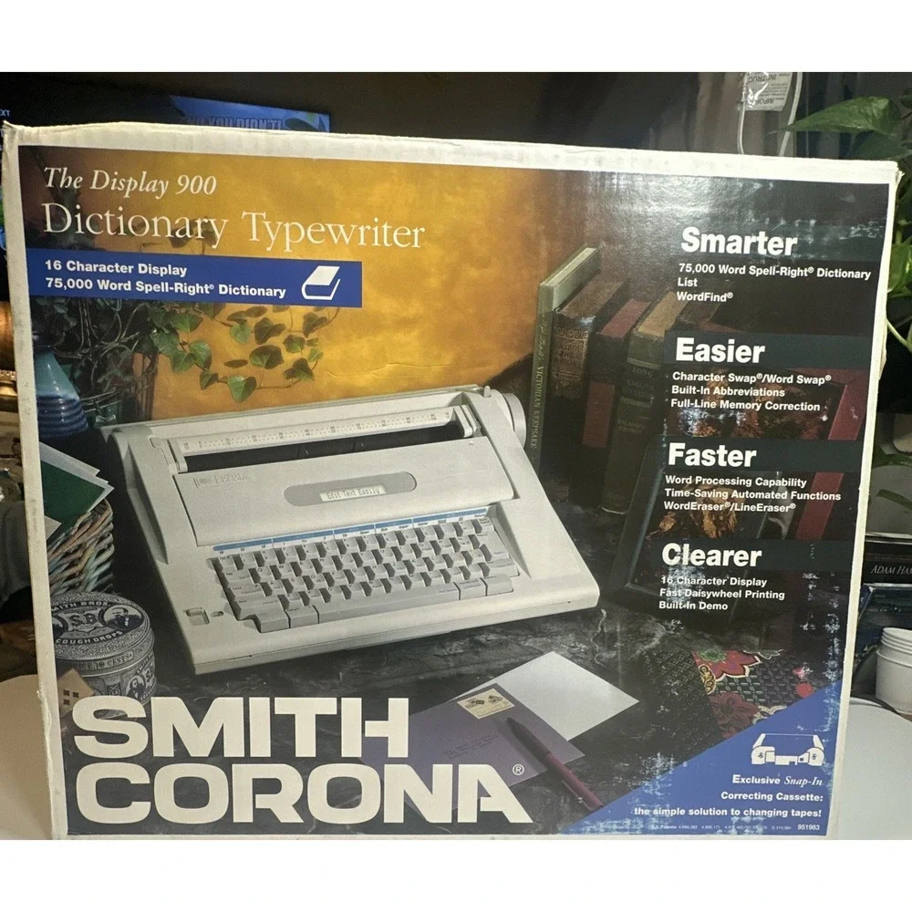 The Display 900 Dictionary Typewriter Vintage Smith Corona Compact Tested NA3HH